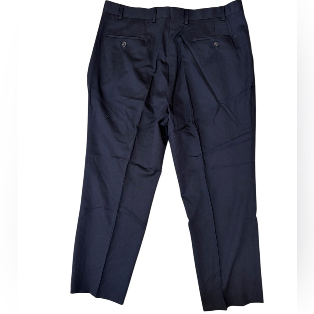 Ralph Lauren 100% Wool Dress Pants Navy Pleated 36R - Picture 3 of 4